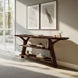 Handcrafted Live Edge Entryway Table For Modern Bedroom Home Design