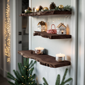 Mid Century Wooden Floating Shelf For Christmas Living Room Decor