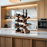 Farmhouse Wine Holder For Kitchen Rustic Wall Design