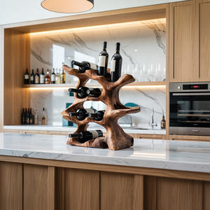 Farmhouse Wine Holder For Kitchen Rustic Wall Design