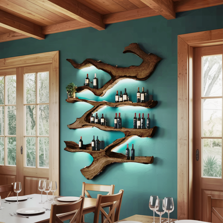 Farmhouse Wine Holder For Furniture Wine Rack Display