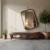 Modern Sculptural Entryway Bench For Living Room