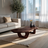 Mid Century Live Edge Coffee Table Solid Wood Furniture Decor