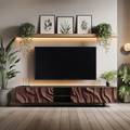Farmhouse TV Console For Rustic Living Room