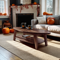 Farmhouse Solid Wood Coffee Table For Living Room Autumn Halloween