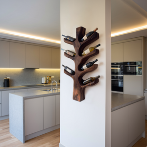 Modern Sculptural Tree Branch Wine Holder For Kitchen Decor