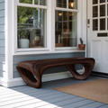 Modern Sculptural Outdoor Bench For Patio Or Garden Decor