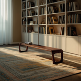 Elegant Sculptural Entryway Bench For Modern Hallway Seating