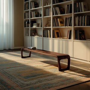 Elegant Sculptural Entryway Bench For Modern Hallway Seating