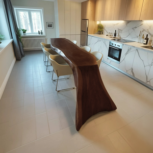 Modern Live Edge Dining Table For Kitchen