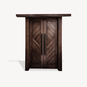 Rustic Double Front Door Modern Entryway Contemporary House Villa