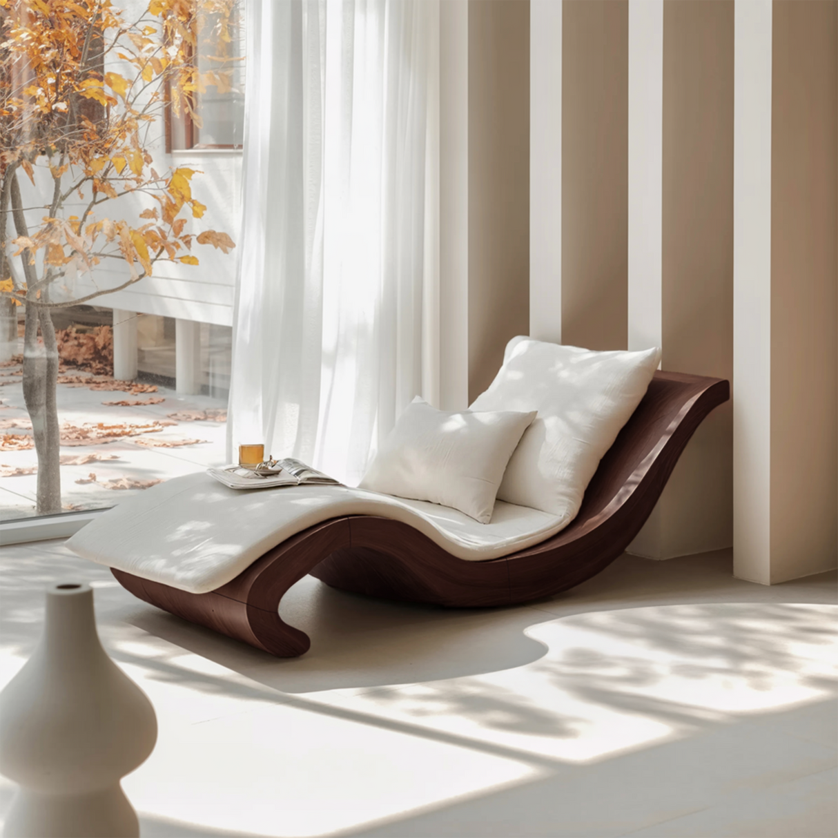 Mid Century Wooden Daybed For Living Room Furniture Decor