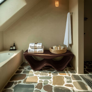 Organic Shower Bench With Storage For Bathroom