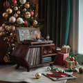 Handcrafted Wooden Record Stand For Bedroom Holiday Style