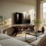 Elegant Curved  TV Cabinet For Contemporary Home Decor