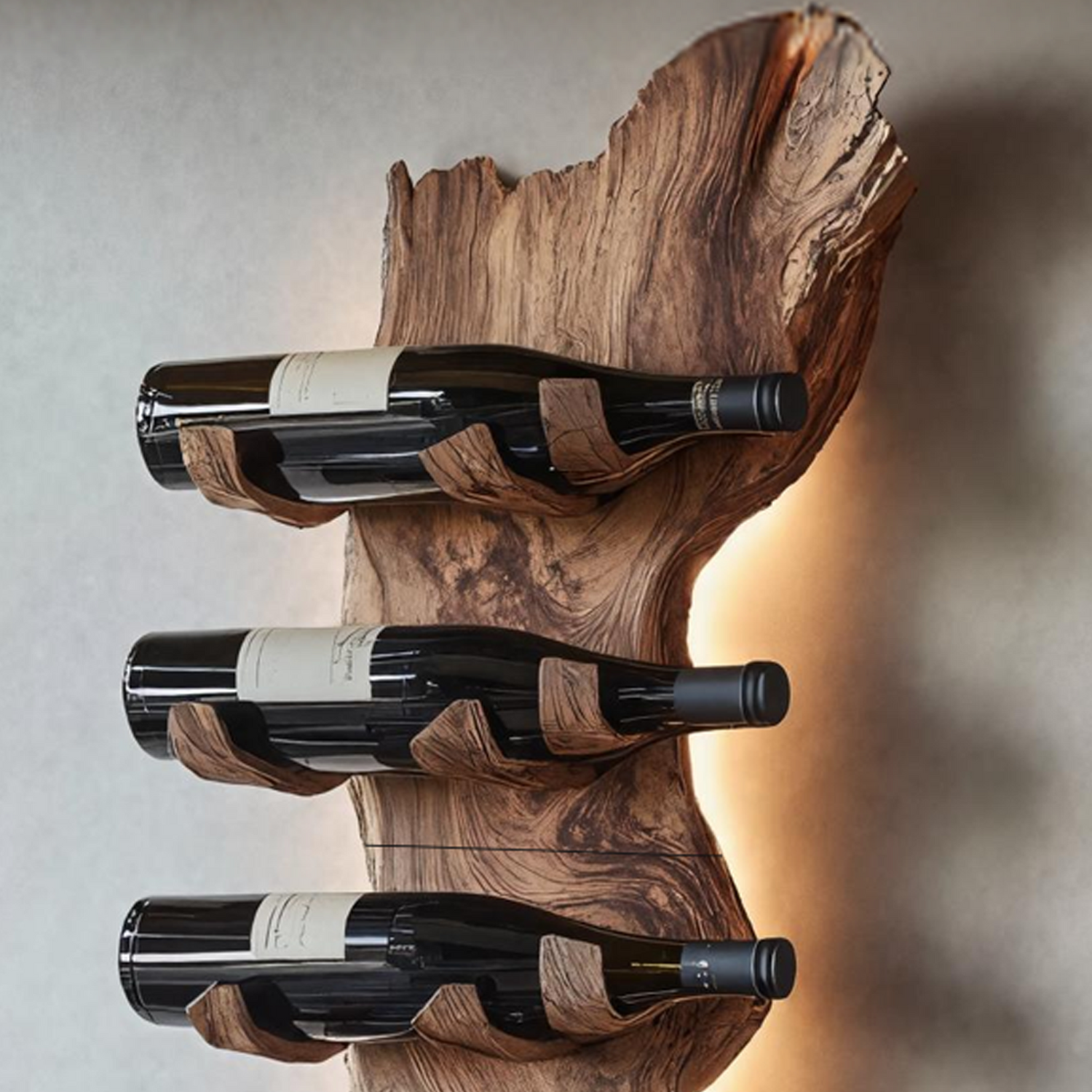 Farmhouse Solid Wood Wine Rack For Rustic Entryway Design