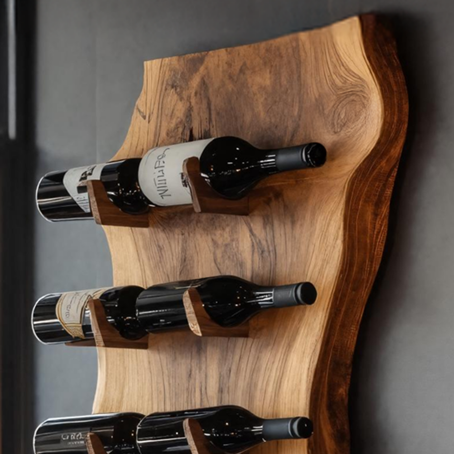 Modern Solid Wood Wine Rack For Living Room And Bar Display