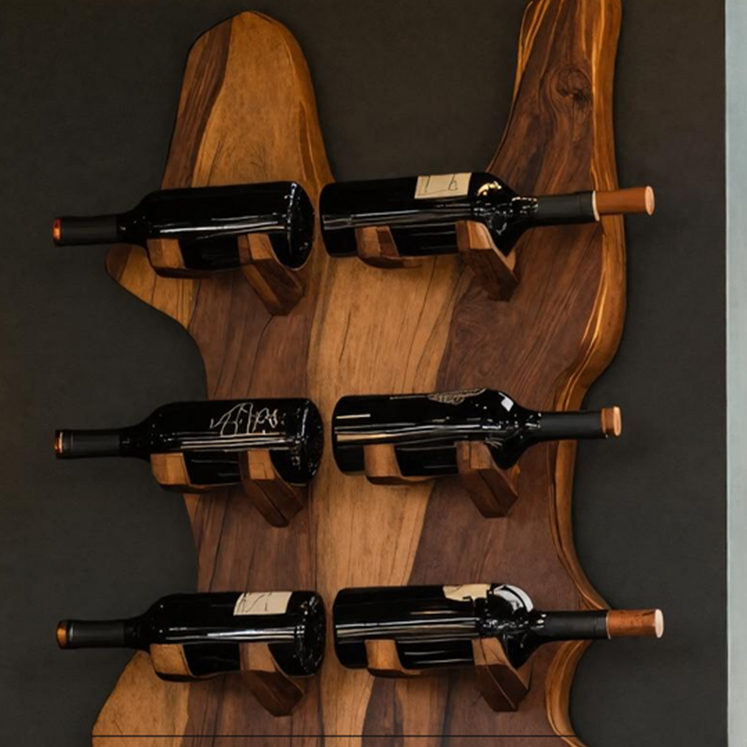 Modern Solid Wood Wine Rack For Bar Decor And Home Display