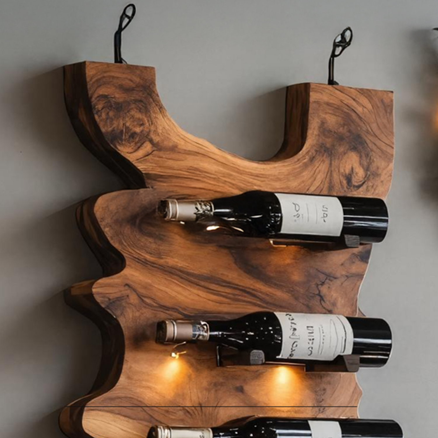 Handcrafted Live Edge Wine Holder For Entryway Design Ideas