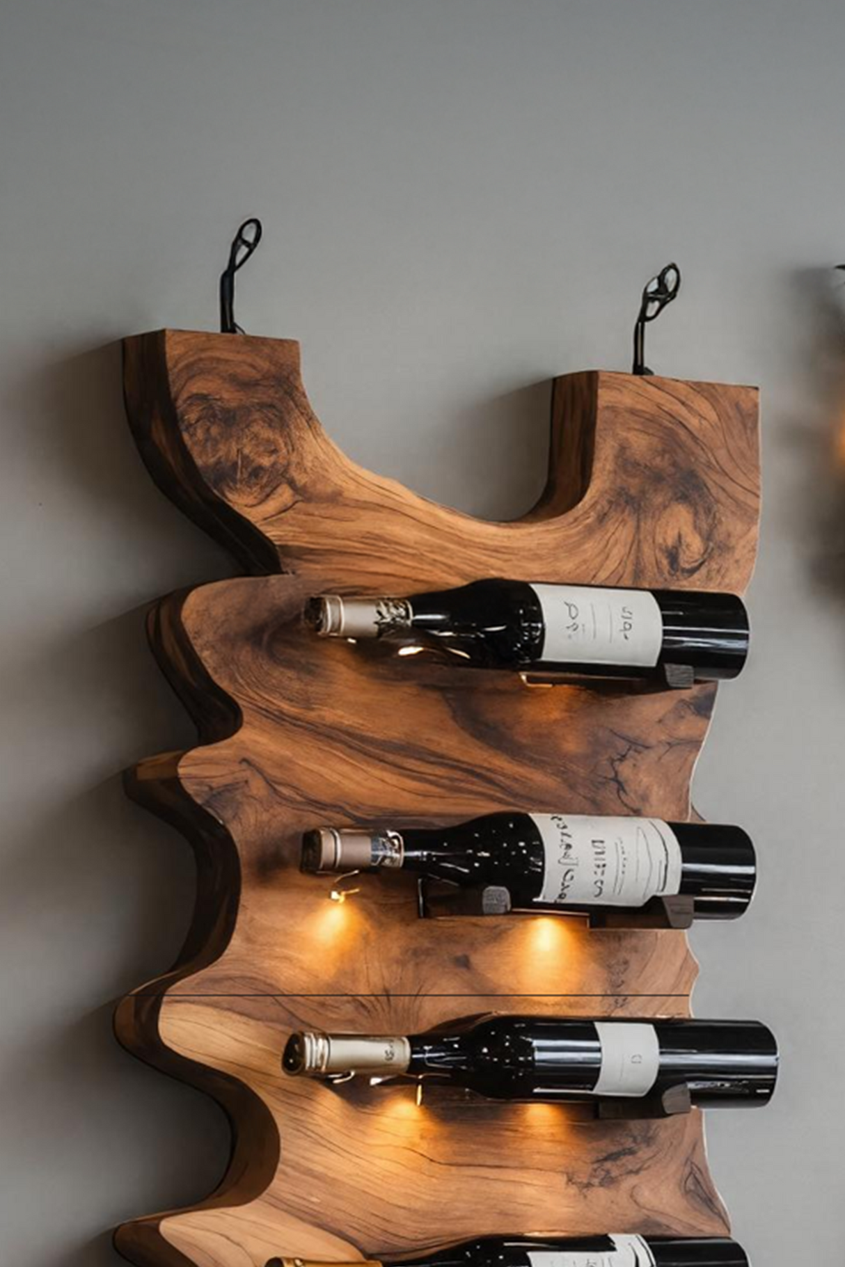 Handcrafted Live Edge Wine Holder For Entryway Design Ideas