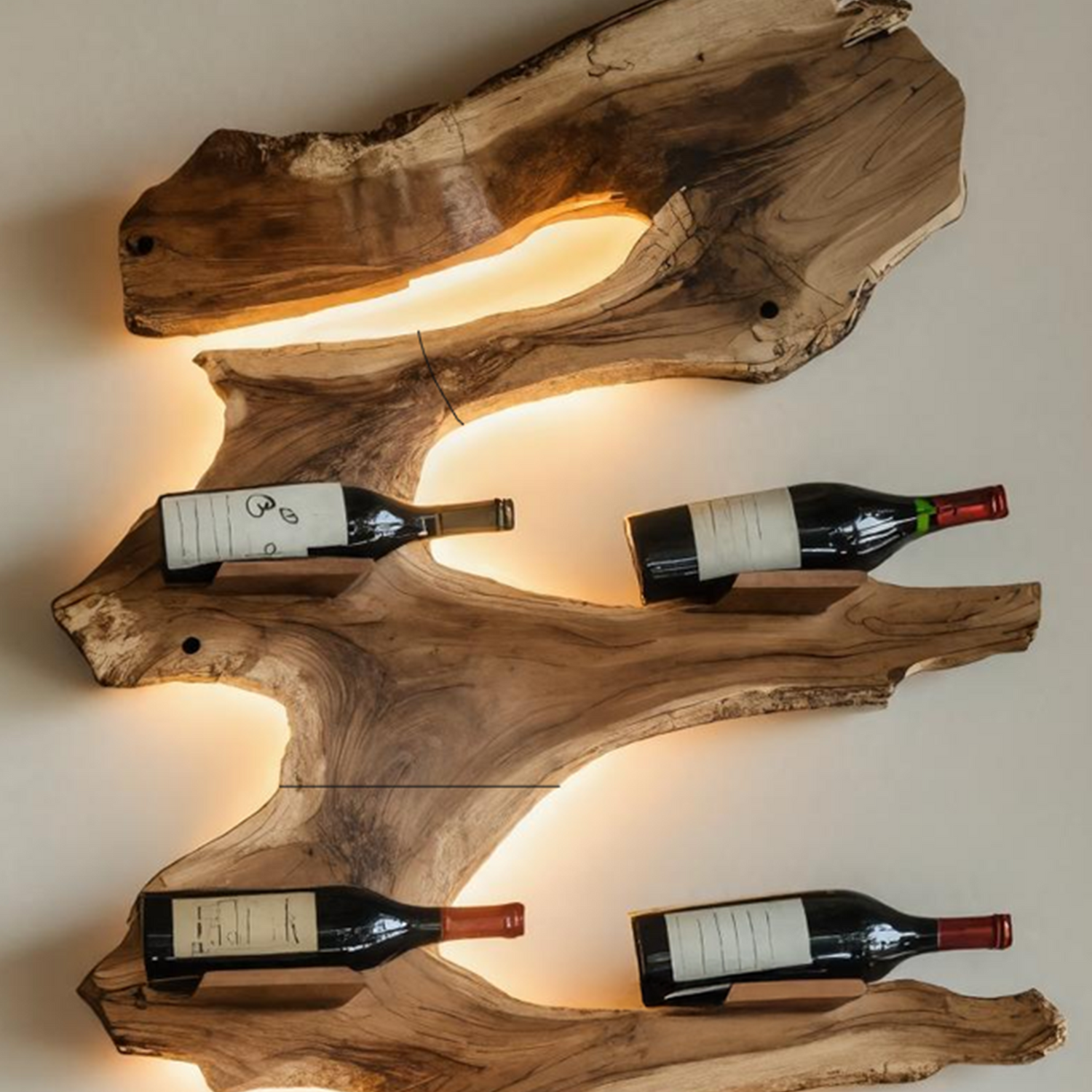 Modern Solid Wood Wine Rack For Living Room Furniture Design