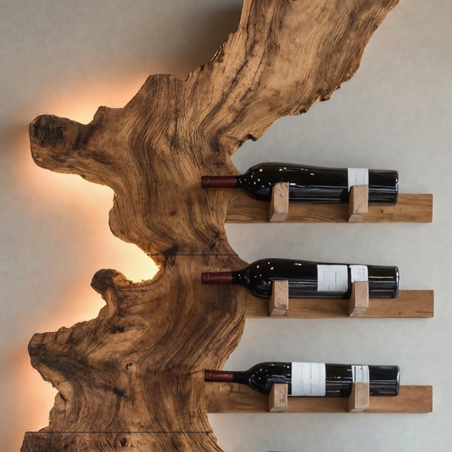 Farmhouse Solid Wood Wine Rack For Entryway Design And Style