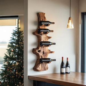 Handcrafted Live Edge Wine Holder For Modern Furniture Decor