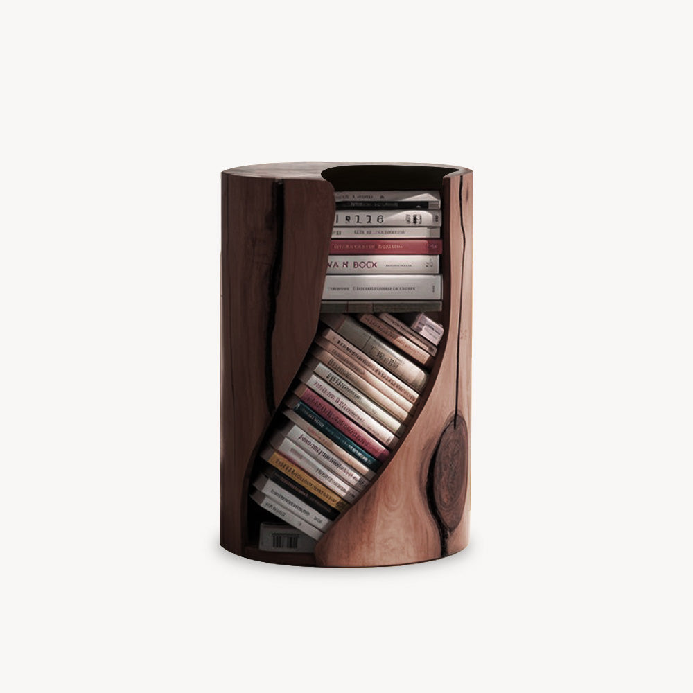 Modern Organic Bookcase With Accent Design For Living Room