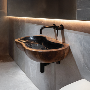 Farmhouse Solid Wood Wash Basin For Rustic Bathroom Vanity Decor