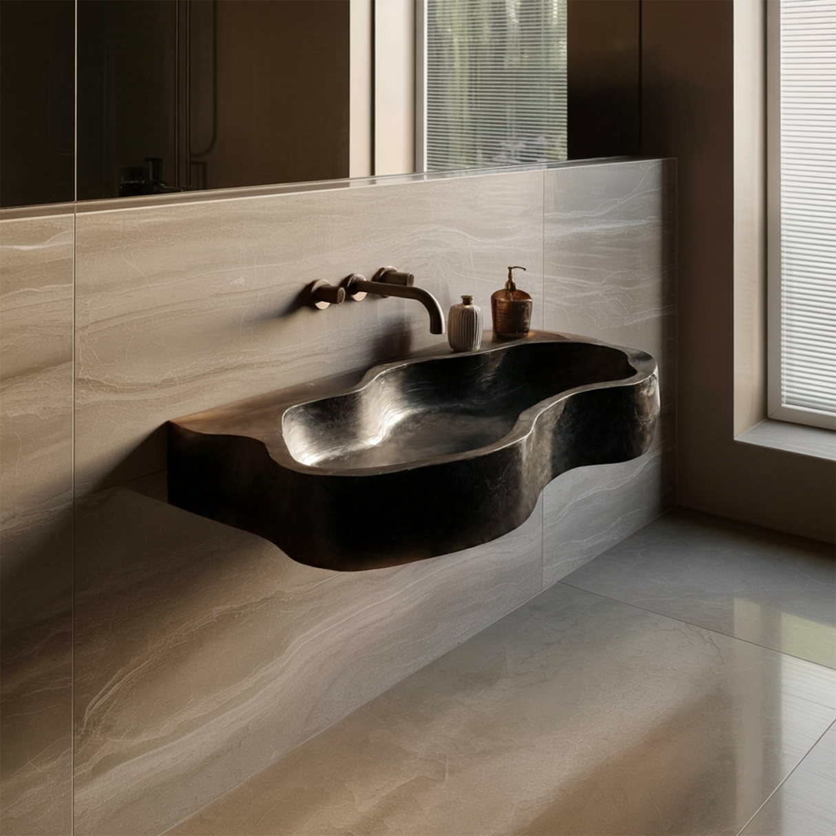 Farmhouse Solid Wood Wash Basin For Natural Bathroom Furniture Style