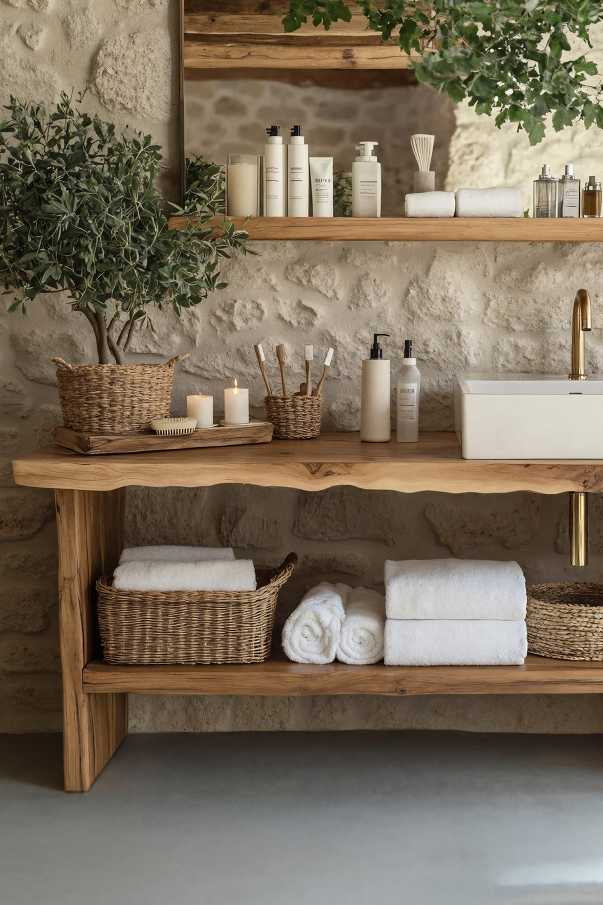 Rustic Live Edge Vanity For Natural Bathroom Vibes