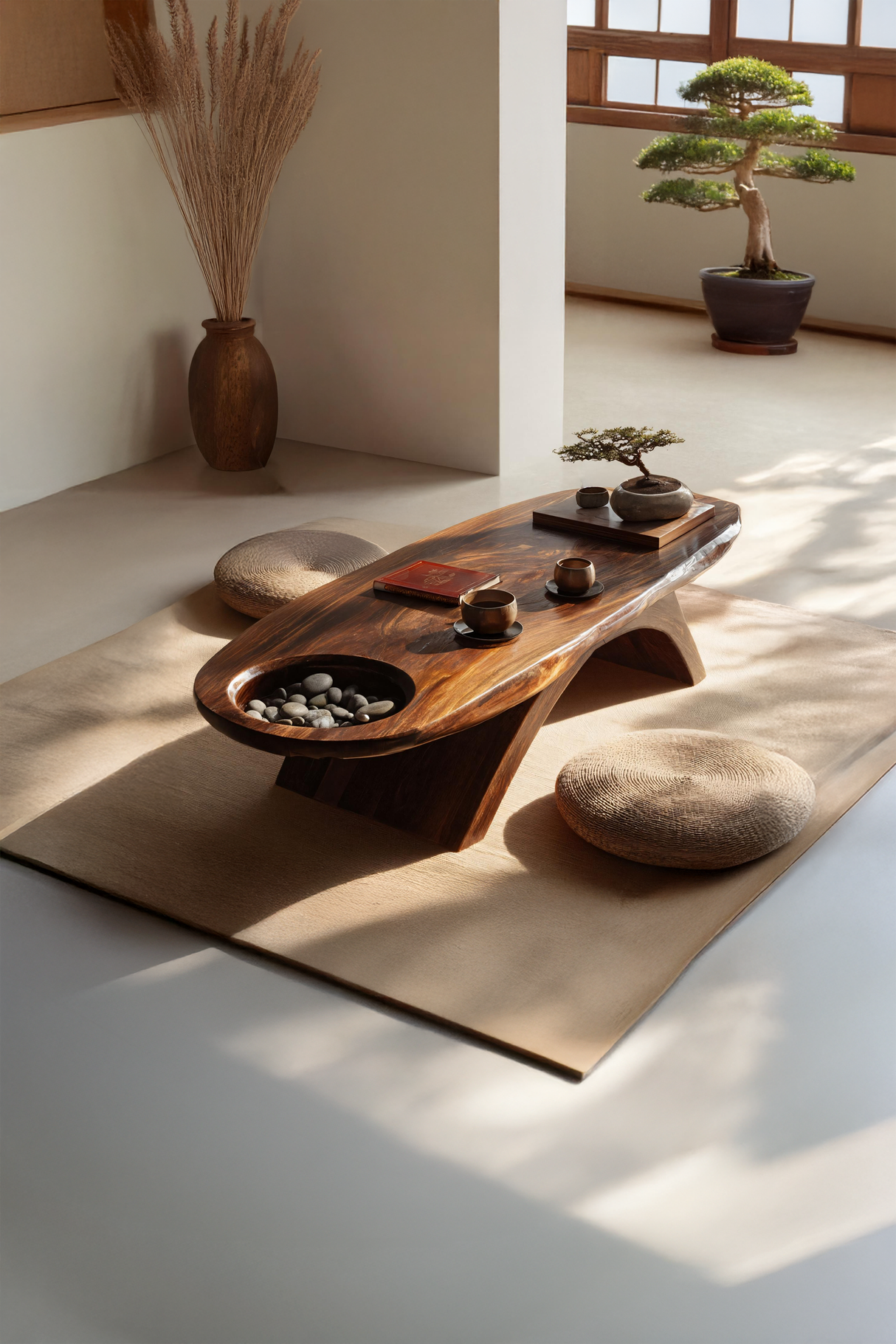 Modern Handcrafted Solid Wood Coffee Table For Living Room Interior