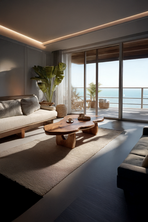 Modern Wooden Live Edge Coffee Table For Furniture Decor