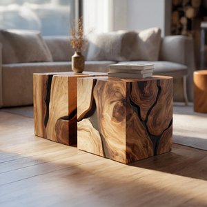 Handcrafted Wooden Square Coffee Table For Furniture Decor