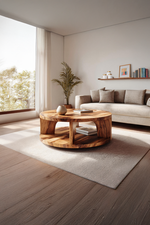 Farmhouse Wooden Live Edge Coffee Table For Living Room Entryway Design