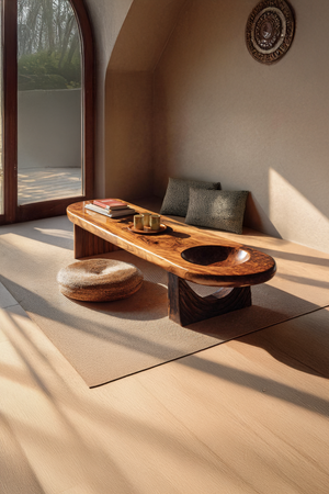 Mid Century Handcrafted Live Edge Coffee Table For Furniture Decor