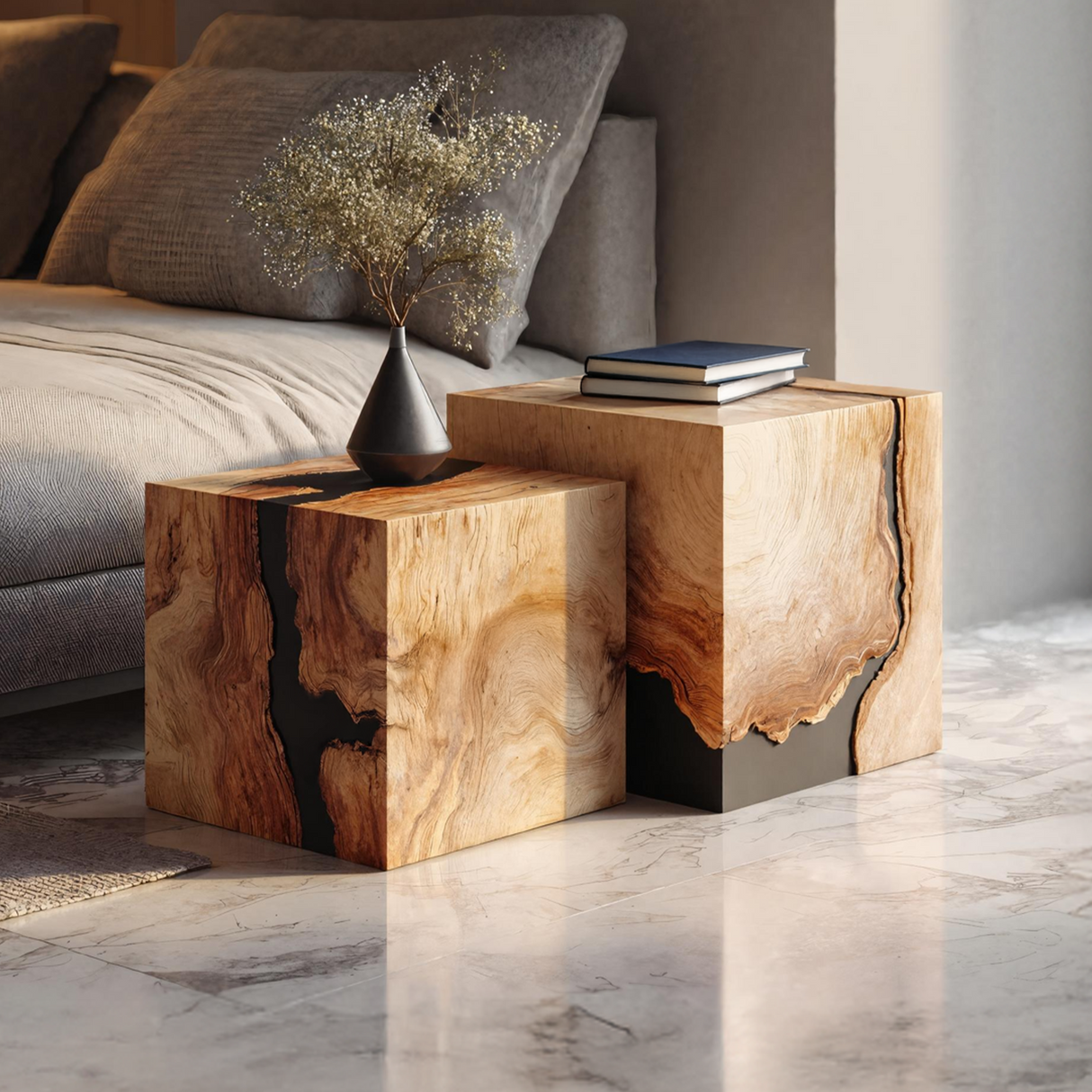 Mid Century Wooden Square Coffee Table For Minimalist Style