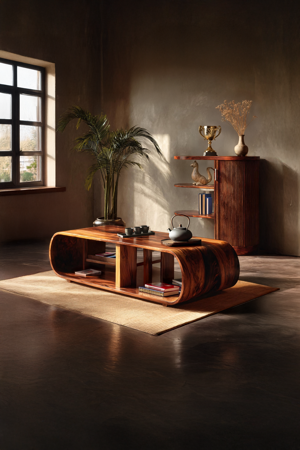 Farmhouse Wooden Live Edge Low Table For Entryway Design And Decor