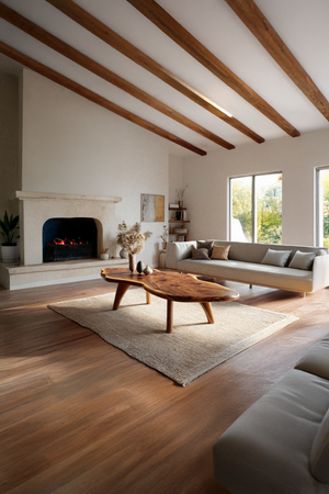 Mid Century Modern Live Edge Coffee Table For Living Room Look