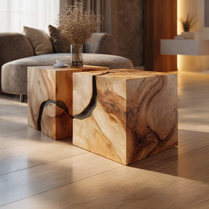 Farmhouse Wooden Square Coffee Table For Cozy Interiors