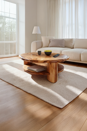 Mid Century Live Edge Low Table For Living Room Furniture Design