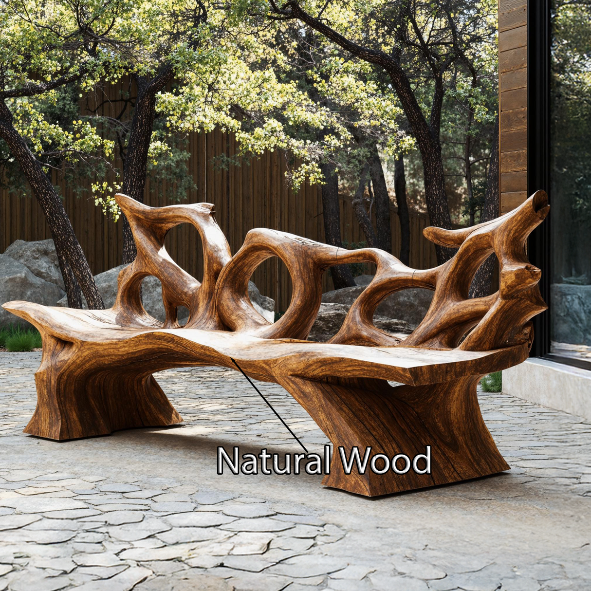Mid Century Branch Bench Entryway Furniture For Compact Foyers