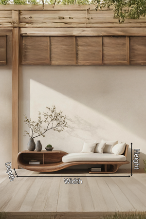 Rustic Solid Wood Garden Daybed For Entryway Furniture Styling