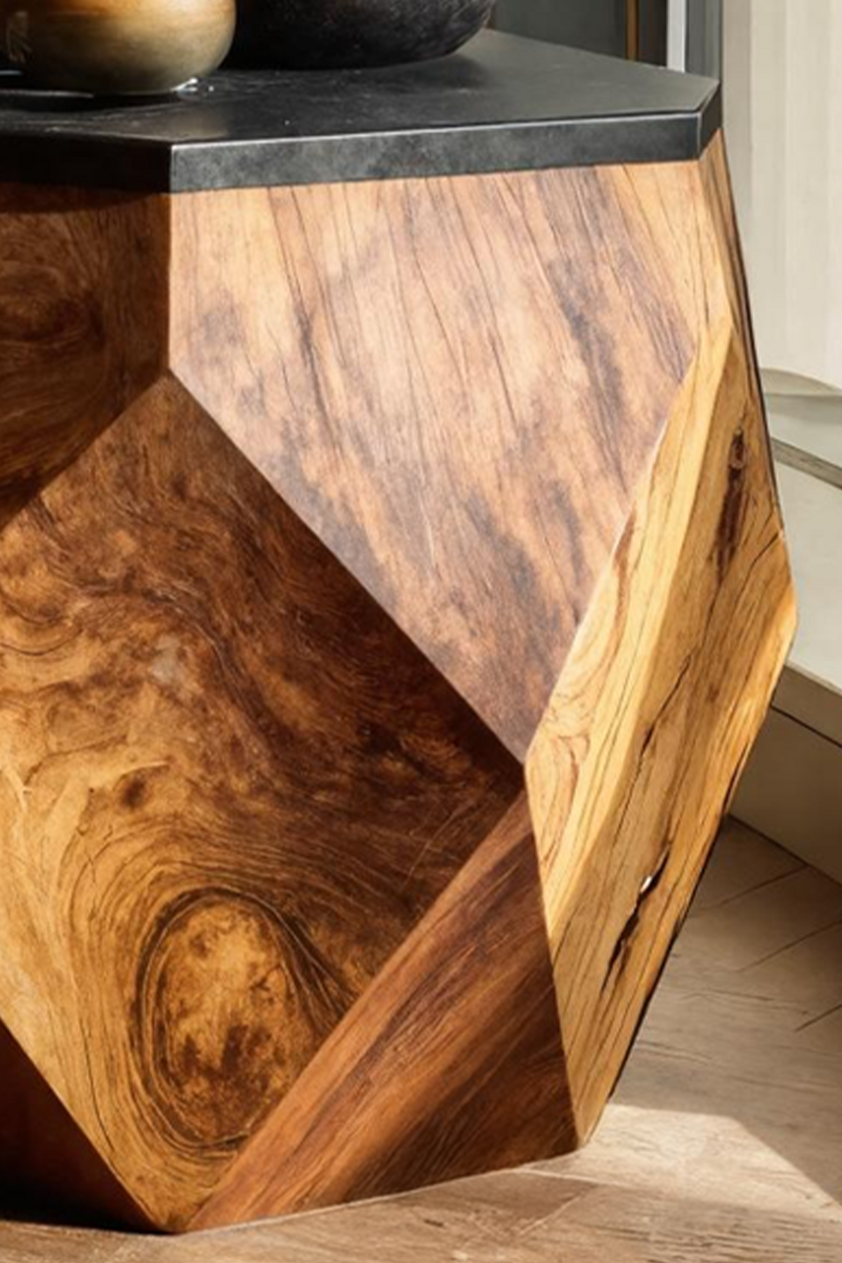 Farmhouse Live Edge Side Table For Entryway Furniture