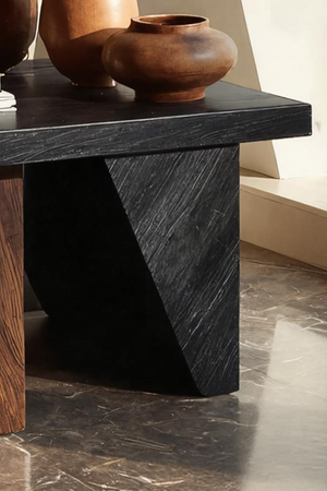 Modern Solid Wood End Table For Entryway Accent Table