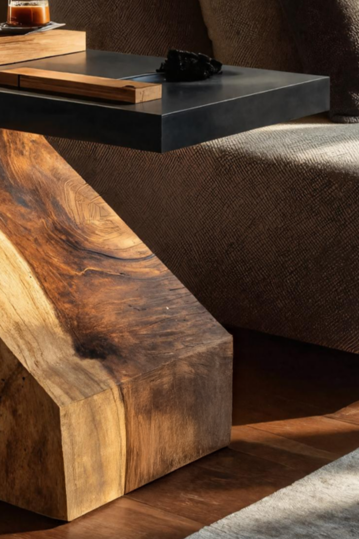 Farmhouse Wooden Side Table For Country Home Design