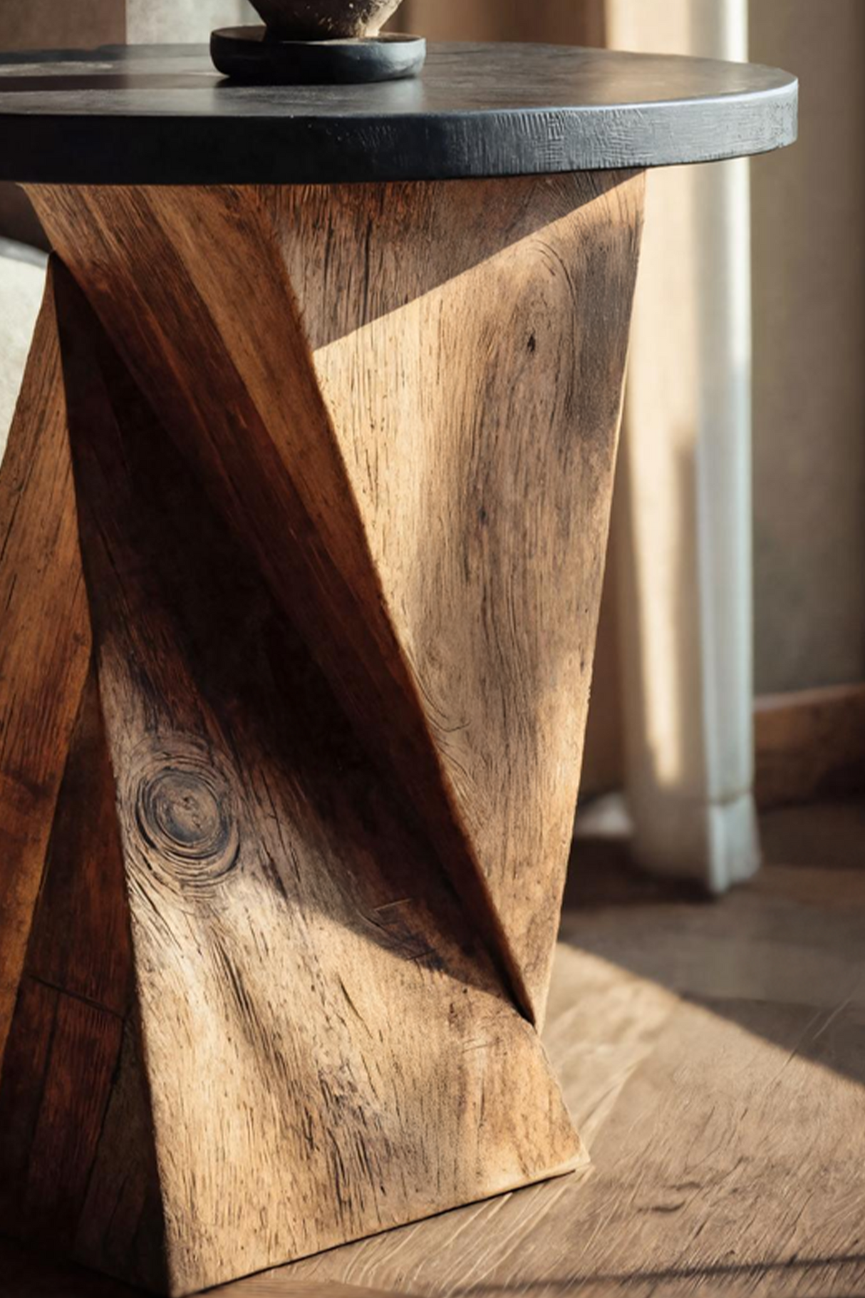 Mid Century Wooden Side Table For Cozy Bedroom Nightstand