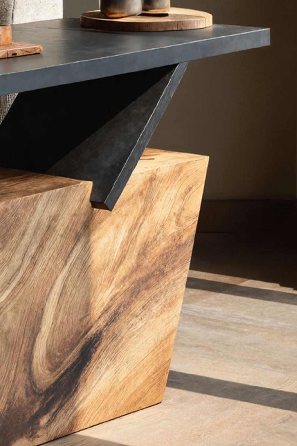 Mid Century Wooden Side Table For Living Room Accent Decor