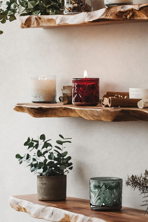 Modern Solid Wood Floating Shelf For Living Room Holiday Style