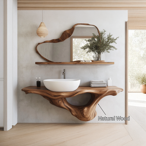 Handcrafted Live Edge Bathroom Vanity Premium Furniture